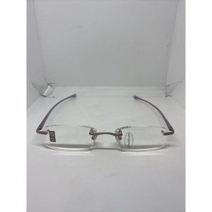 Reading Eyeglasses +2.25 Frames reader Lightweight Aluminum Purple Frameless NEW